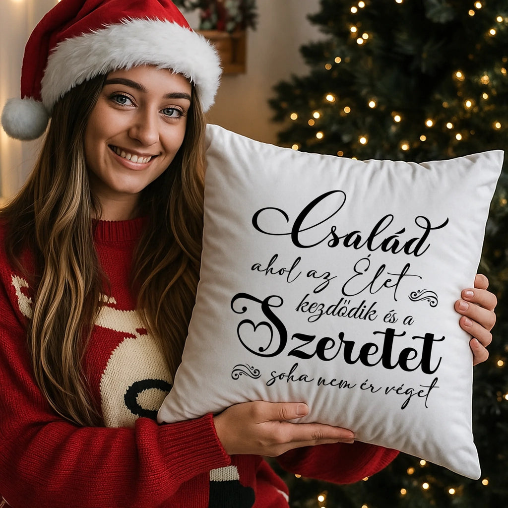 egyedi fényképes párna kivehető béléssel