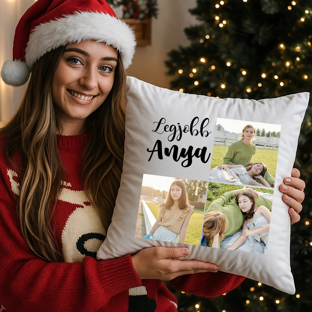 egyedi fényképes párna kivehető béléssel