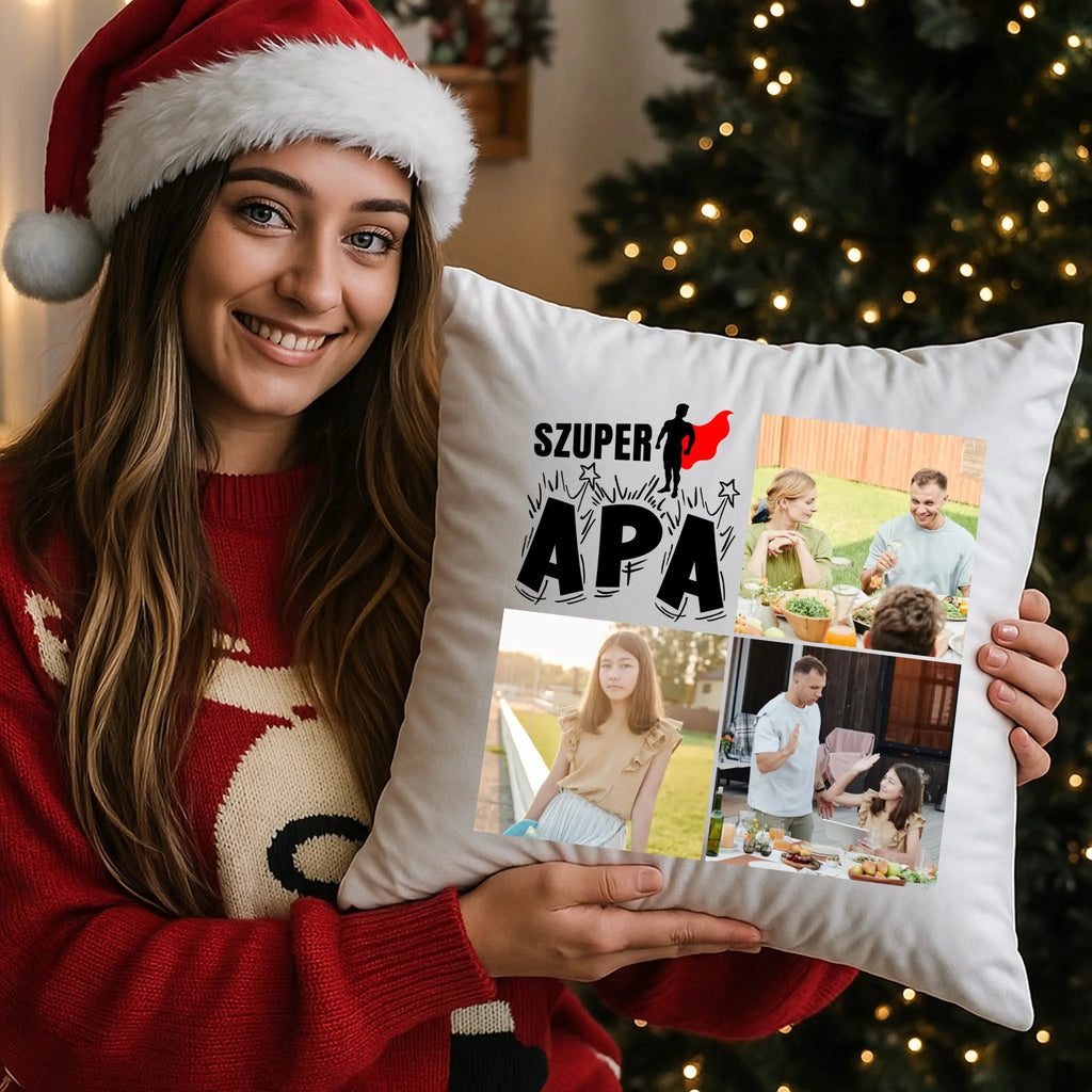 egyedi fényképes párna kivehető béléssel