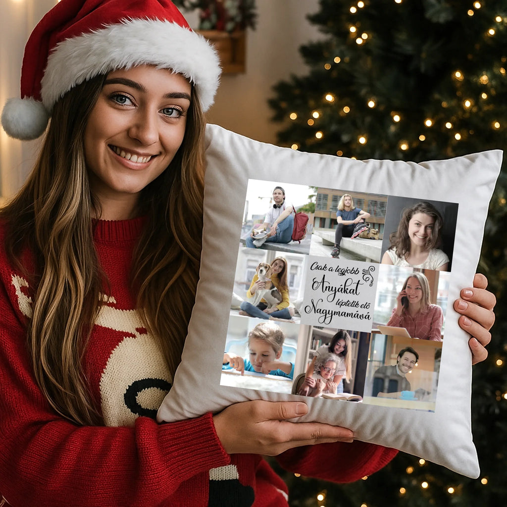 egyedi fényképes párna kivehető béléssel