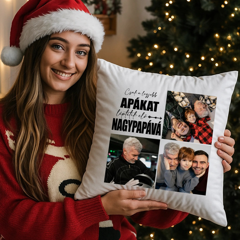 egyedi fényképes párna kivehető béléssel