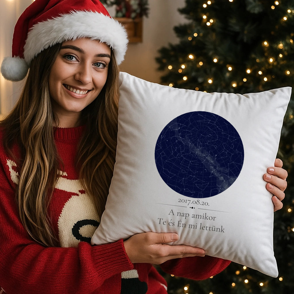 egyedi fényképes párna kivehető béléssel