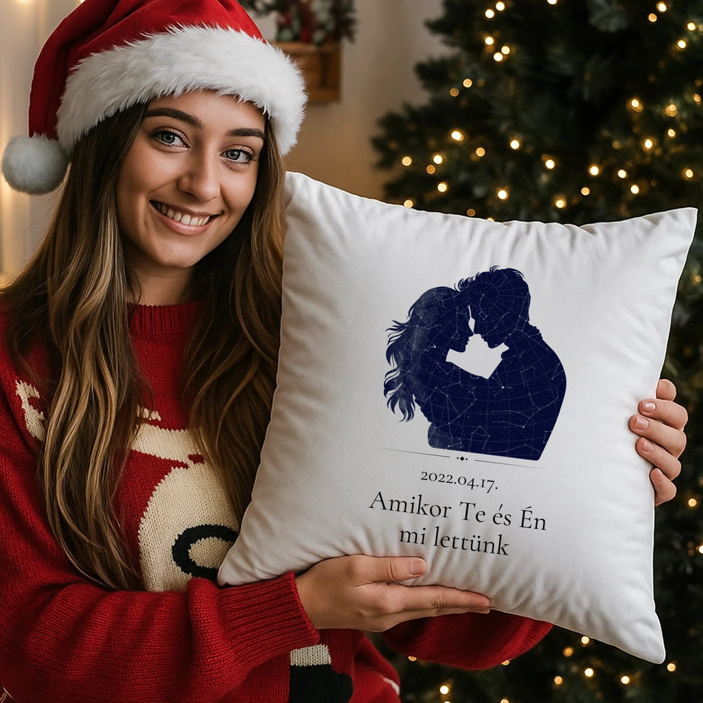 egyedi fényképes párna kivehető béléssel