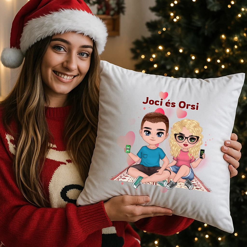 egyedi fényképes párna kivehető béléssel