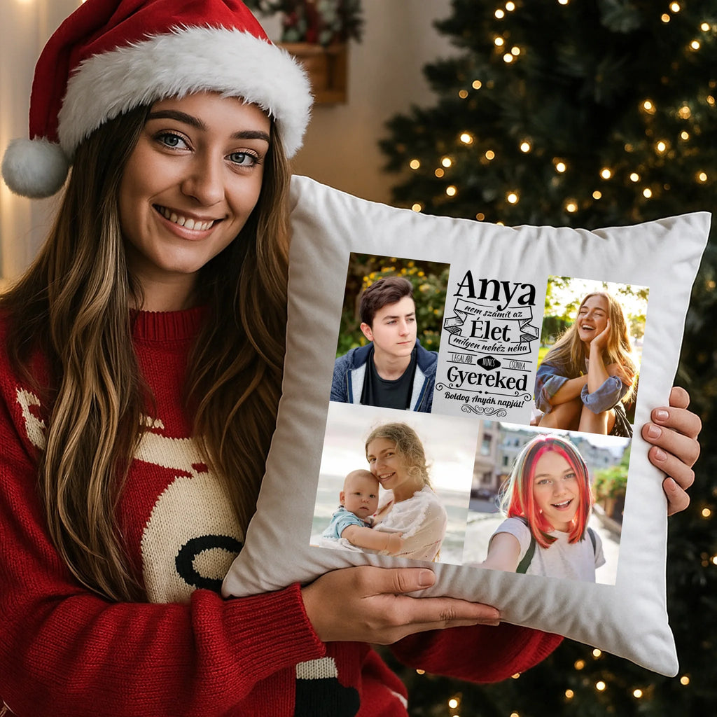 egyedi fényképes párna kivehető béléssel