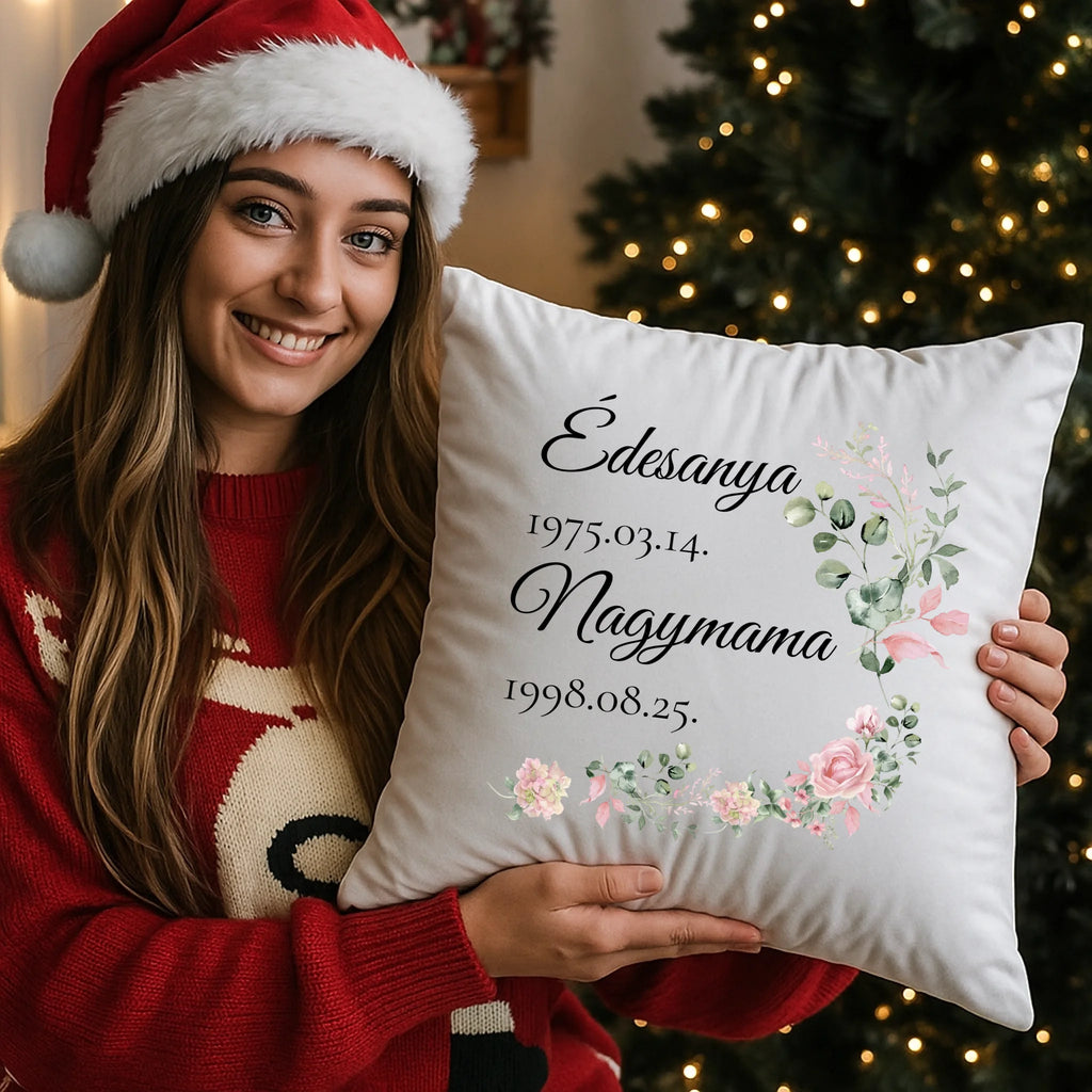 egyedi fényképes párna kivehető béléssel