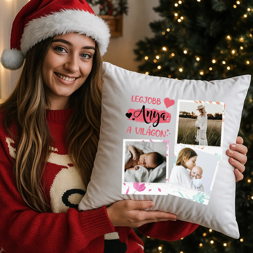 egyedi fényképes párna kivehető béléssel