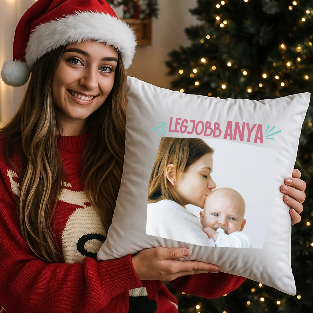 egyedi fényképes párna kivehető béléssel