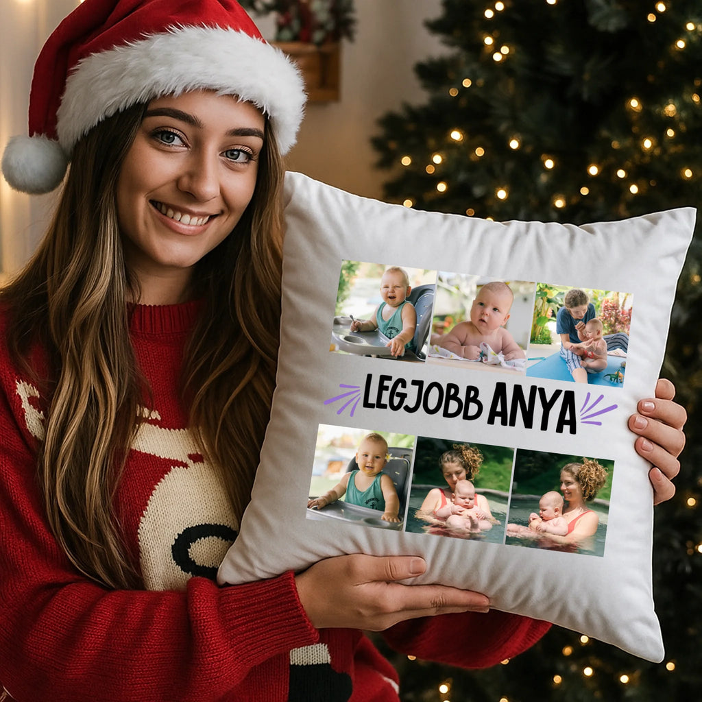 egyedi fényképes párna kivehető béléssel