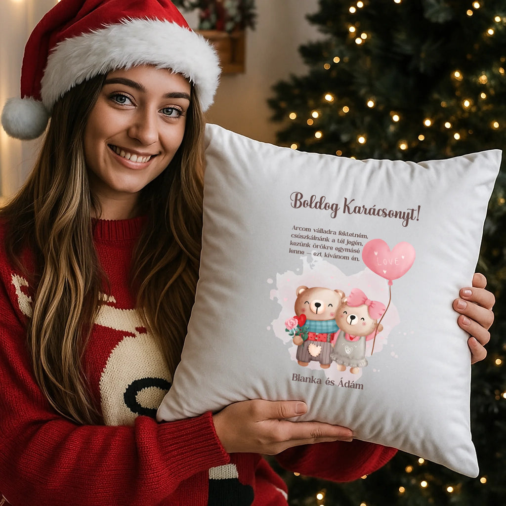 egyedi fényképes párna kivehető béléssel