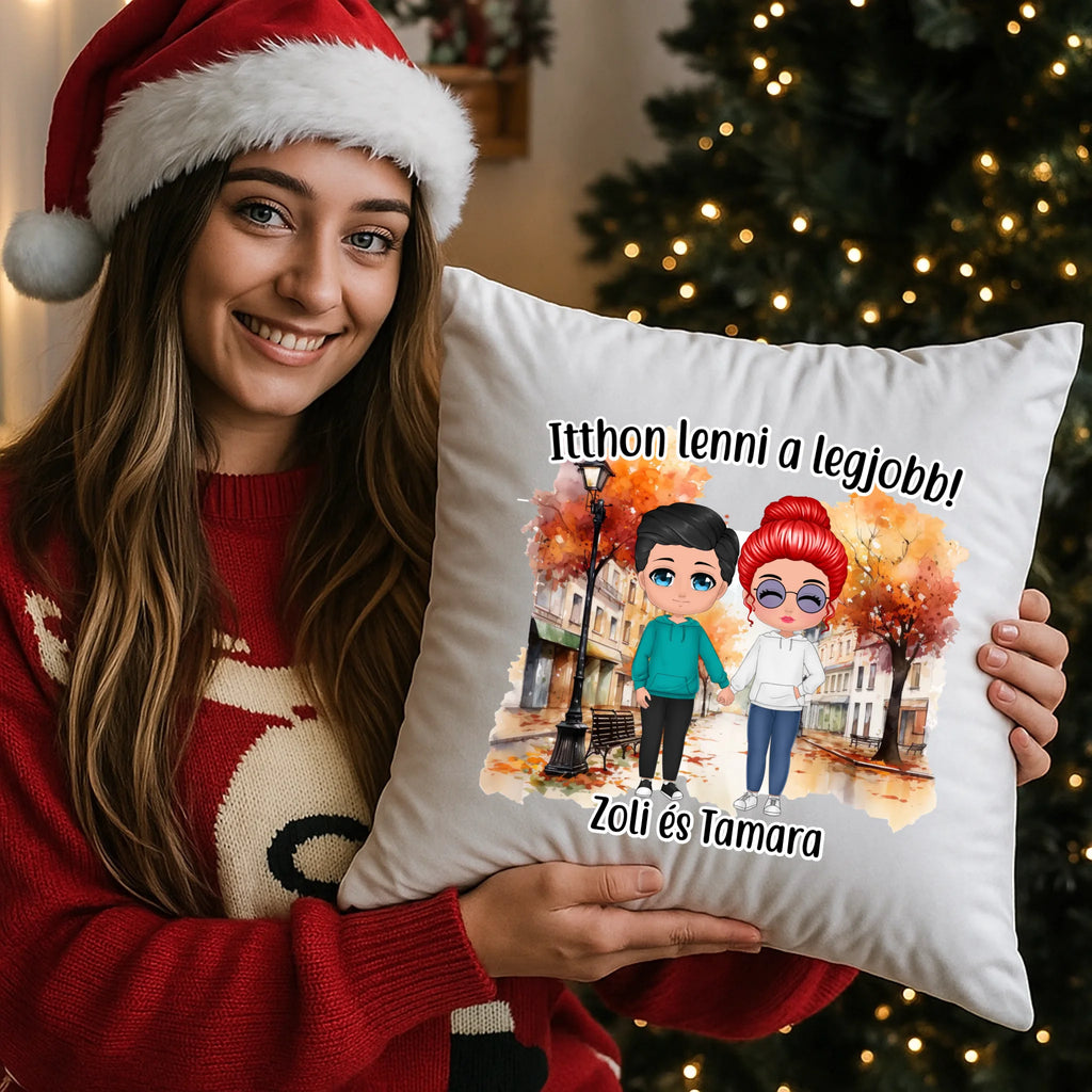 egyedi fényképes párna kivehető béléssel