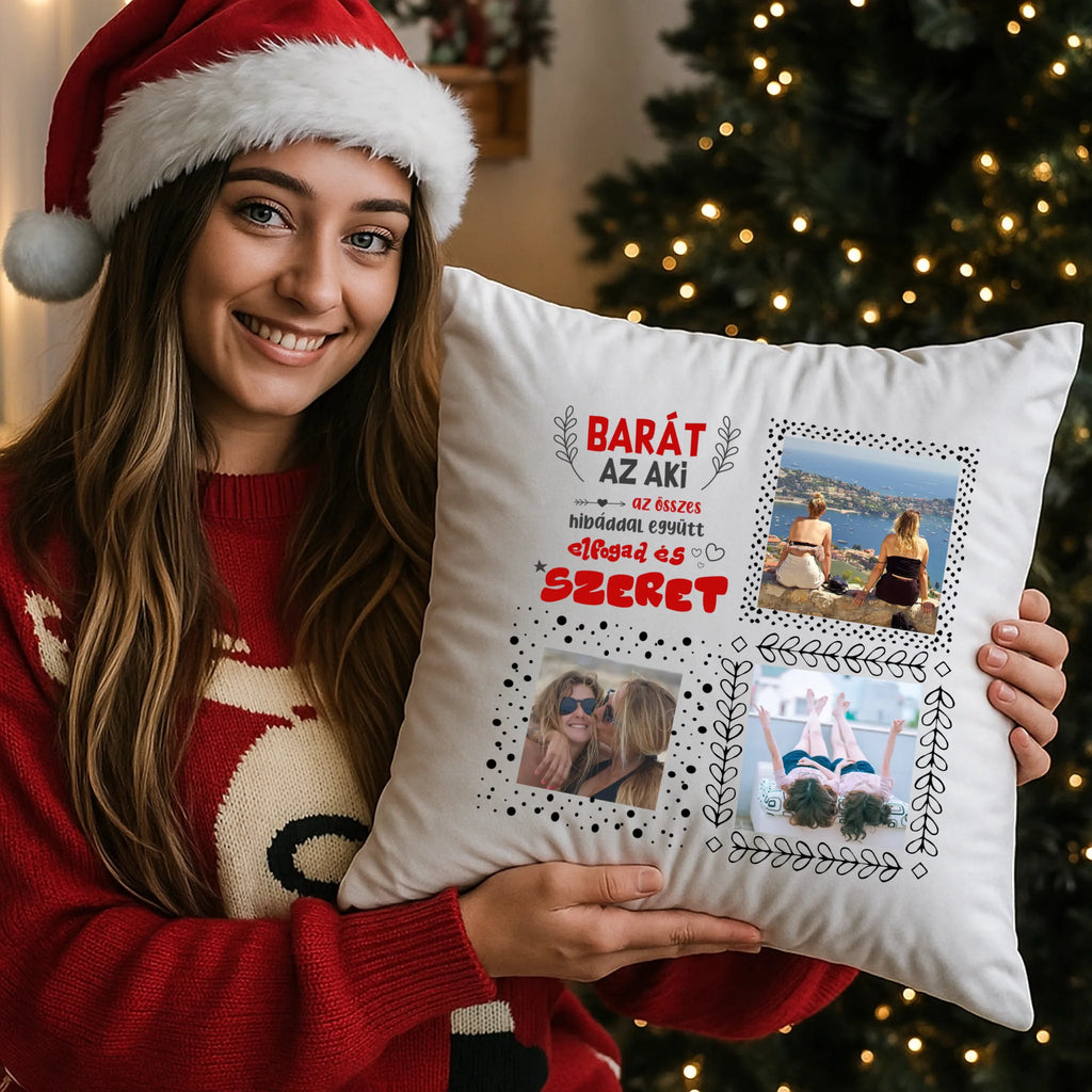 egyedi fényképes párna kivehető béléssel