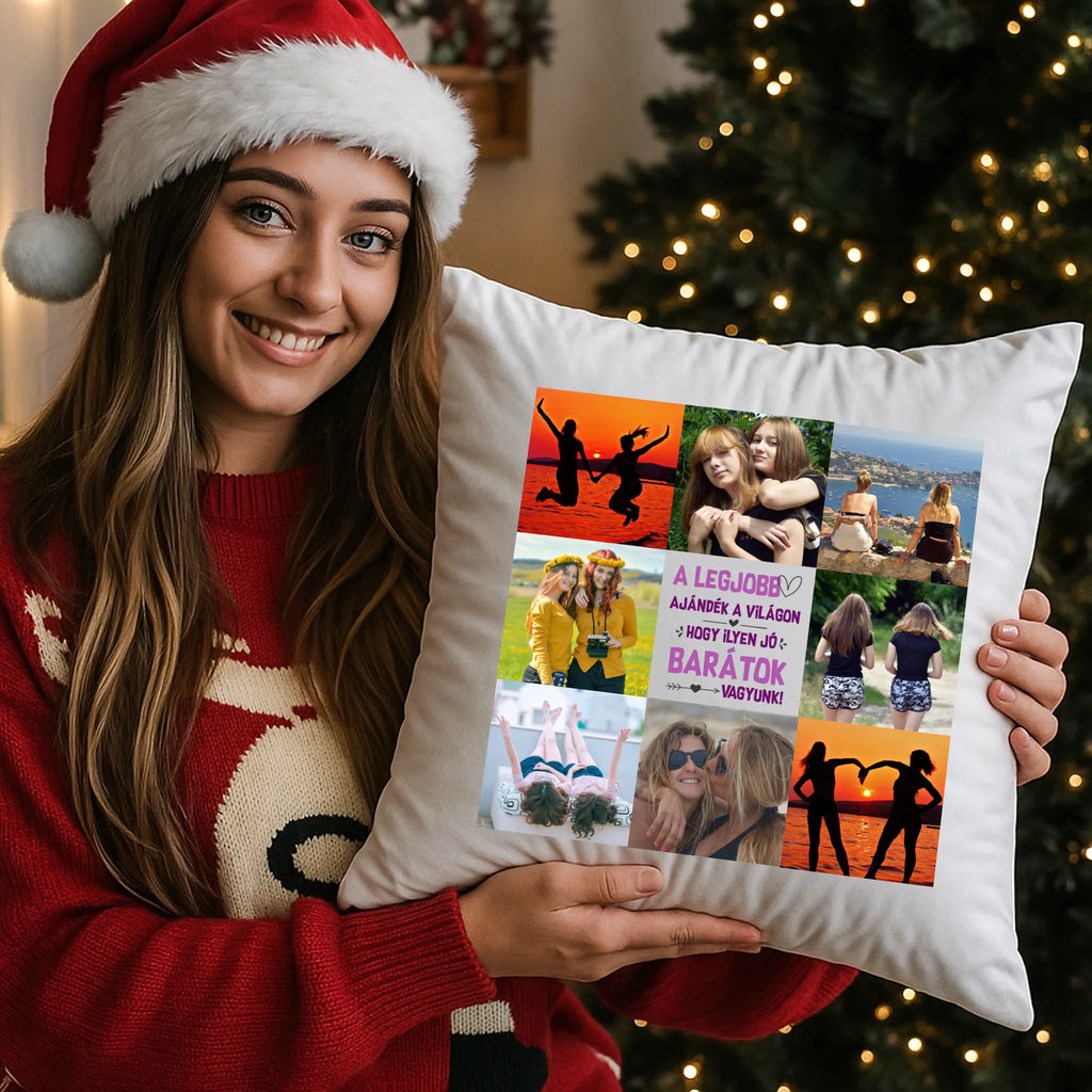 egyedi fényképes párna kivehető béléssel
