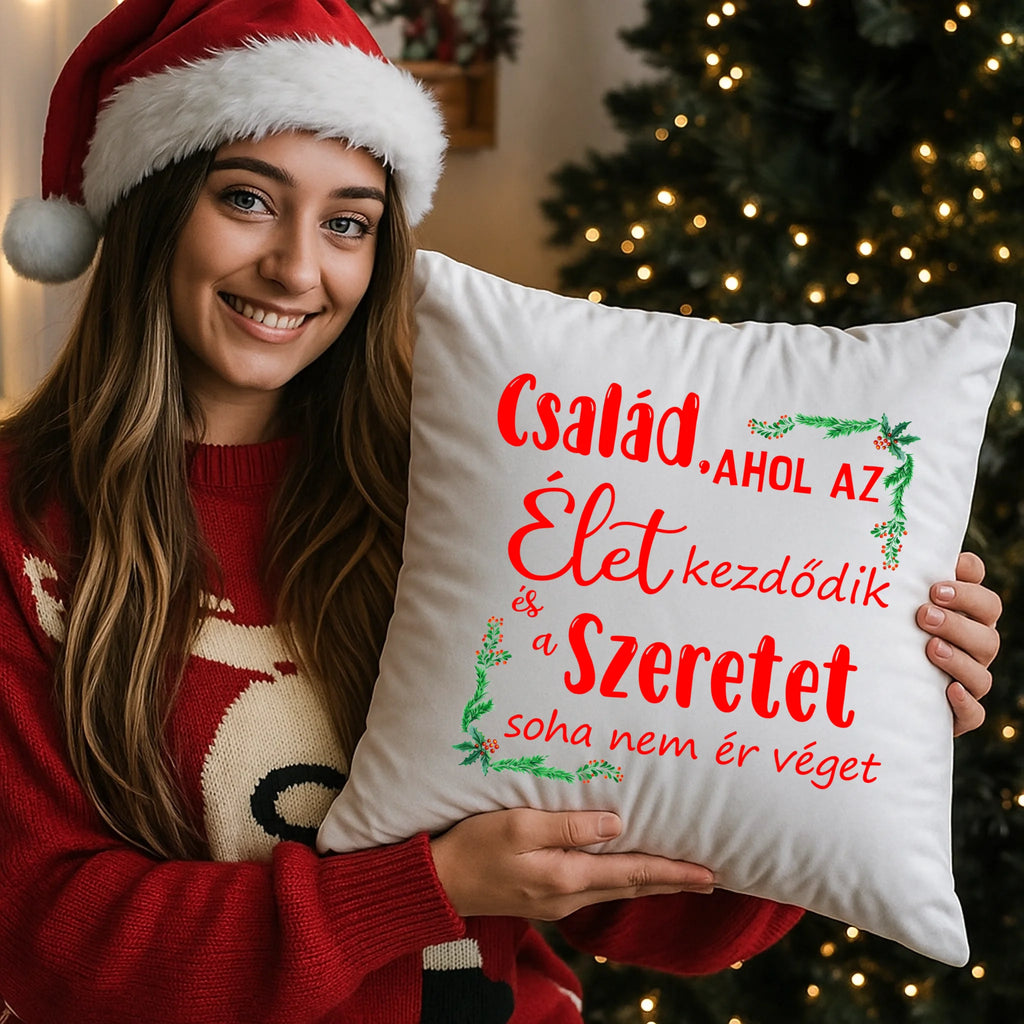 egyedi fényképes párna kivehető béléssel