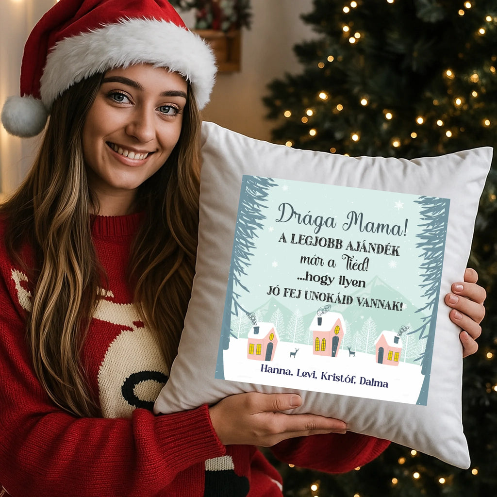 egyedi fényképes párna kivehető béléssel