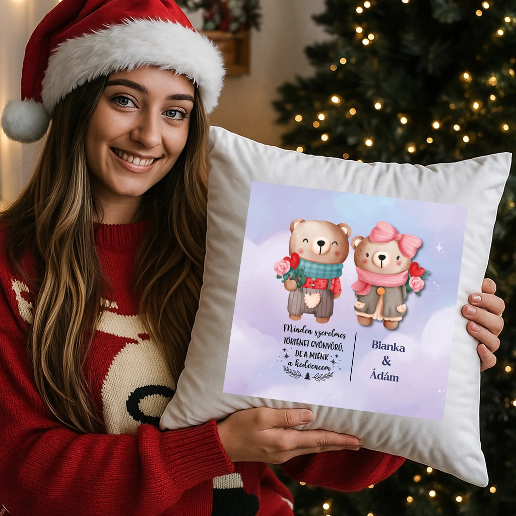 egyedi fényképes párna kivehető béléssel