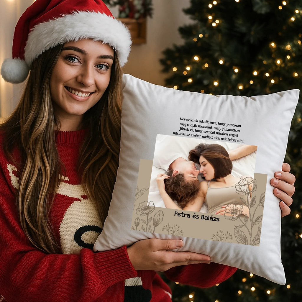 egyedi fényképes párna kivehető béléssel