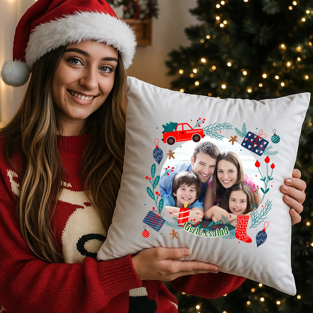 egyedi fényképes párna kivehető béléssel