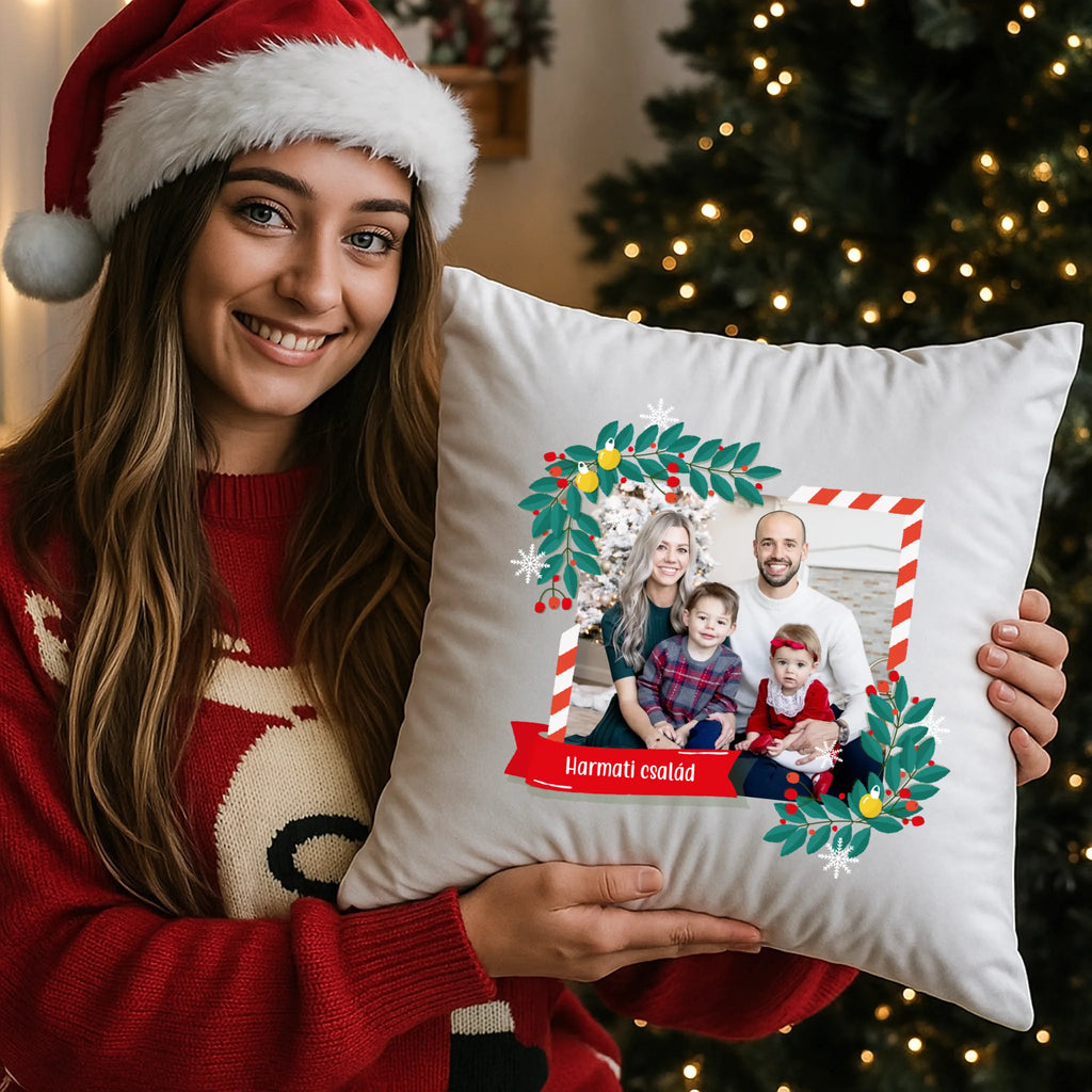 egyedi fényképes párna kivehető béléssel
