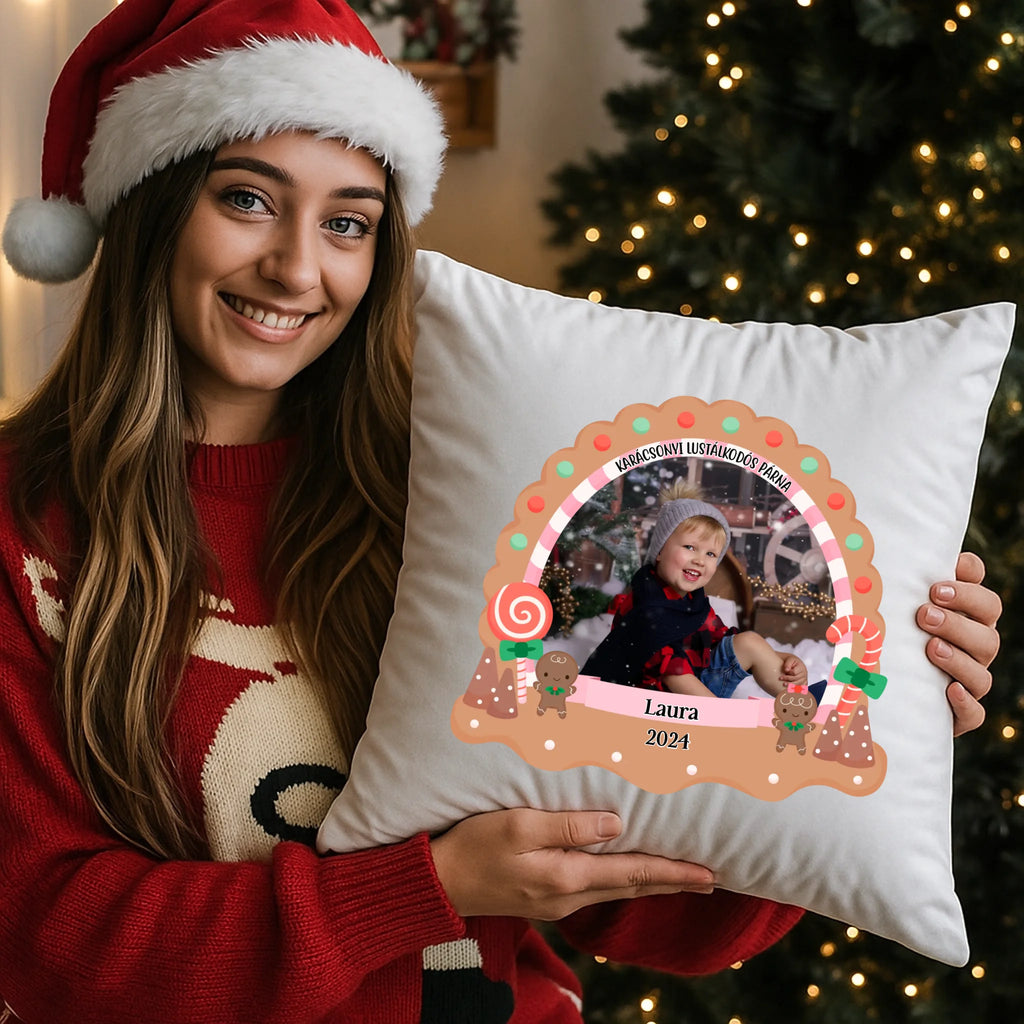 egyedi fényképes párna kivehető béléssel
