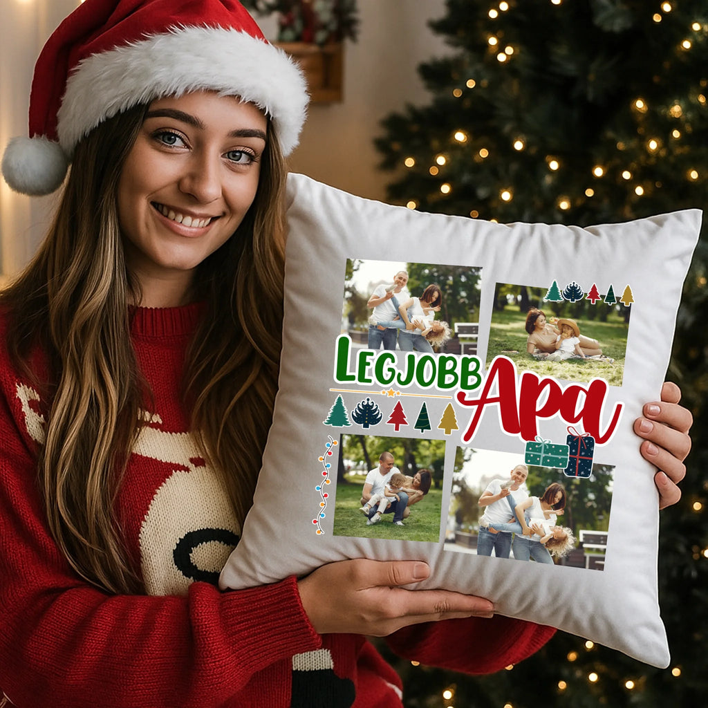 egyedi fényképes párna kivehető béléssel