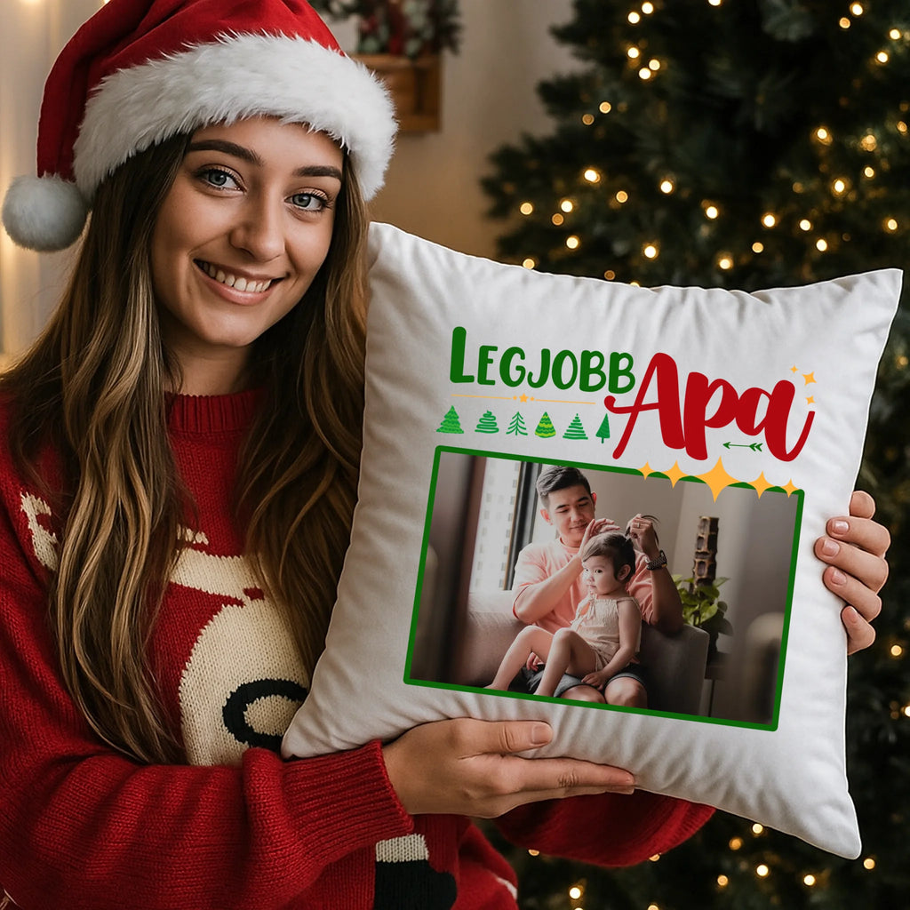 egyedi fényképes párna kivehető béléssel