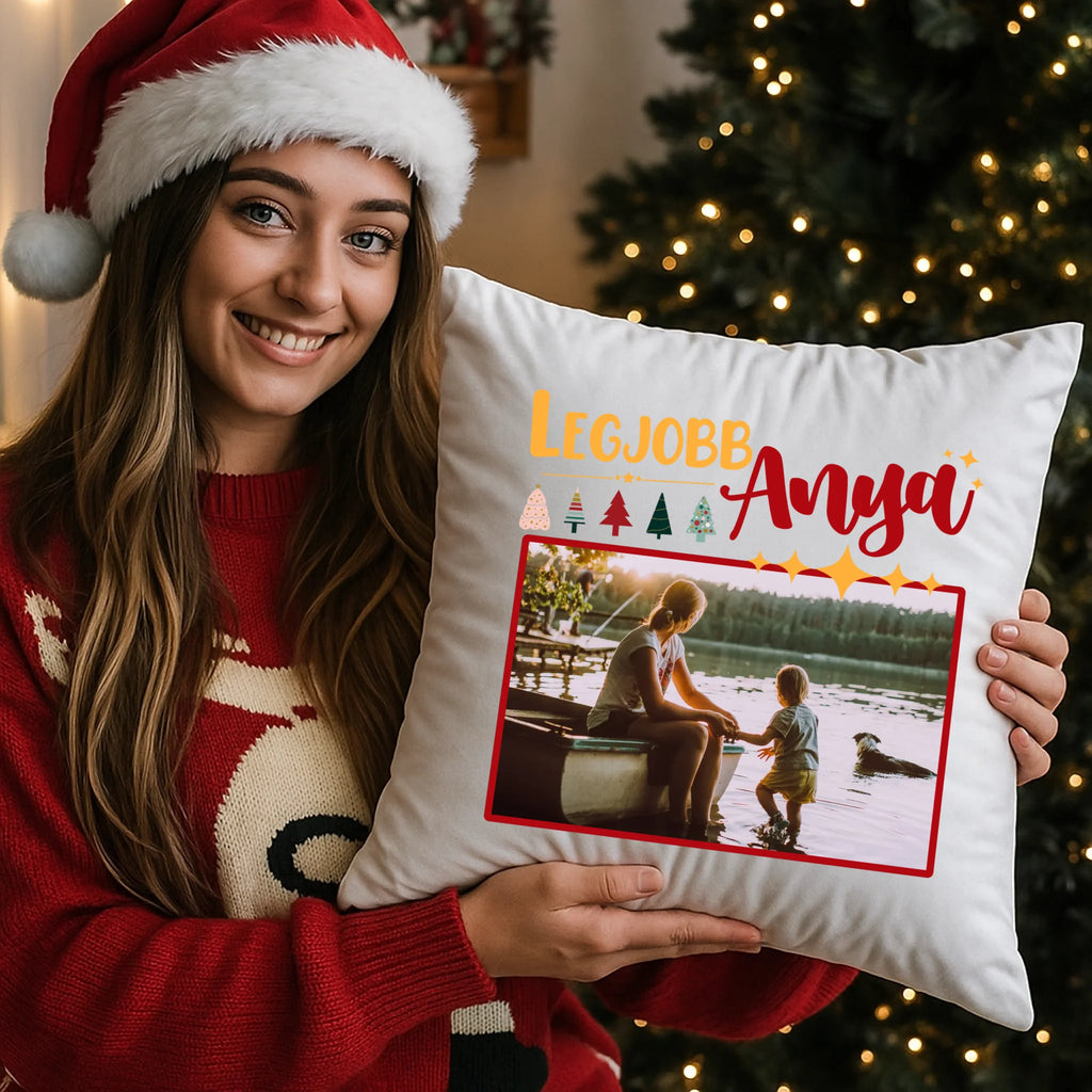 egyedi fényképes párna kivehető béléssel