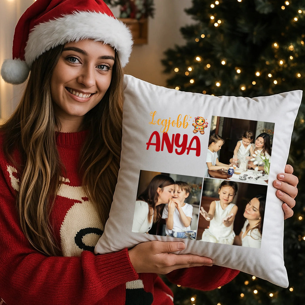 egyedi fényképes párna kivehető béléssel