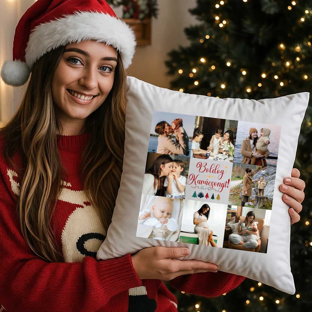 egyedi fényképes párna kivehető béléssel