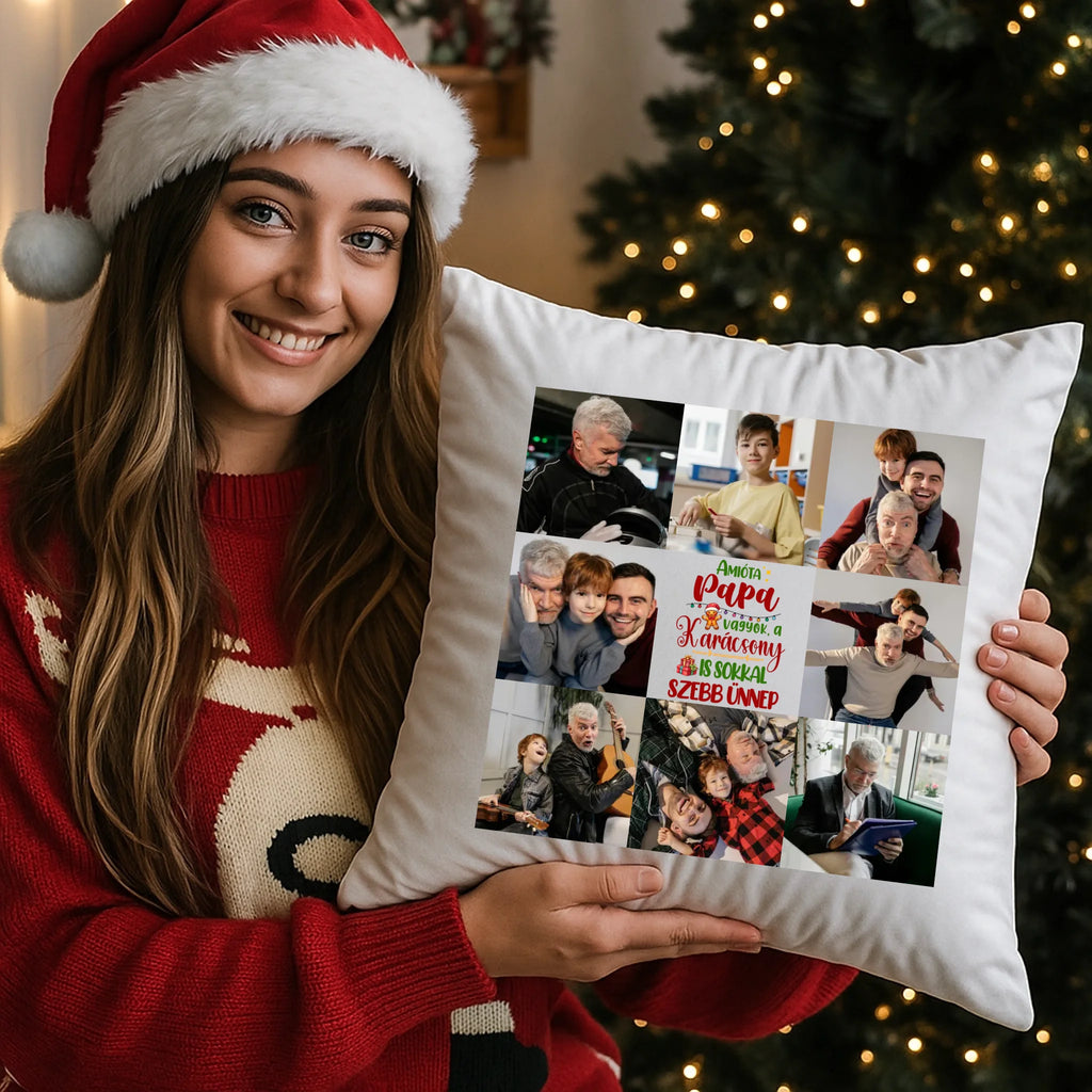 egyedi fényképes párna kivehető béléssel