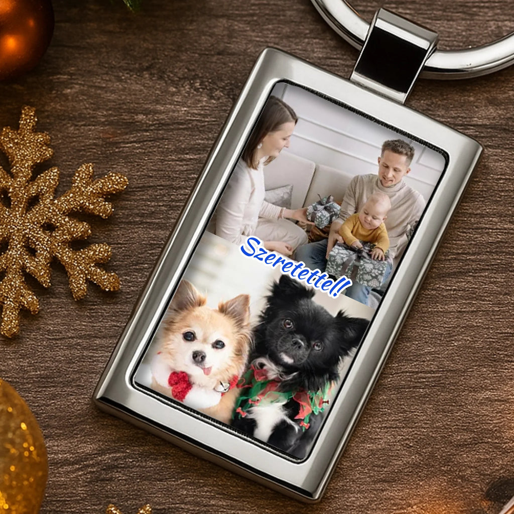 Egyedi képes fém kulcstartó - Ajándékverzum