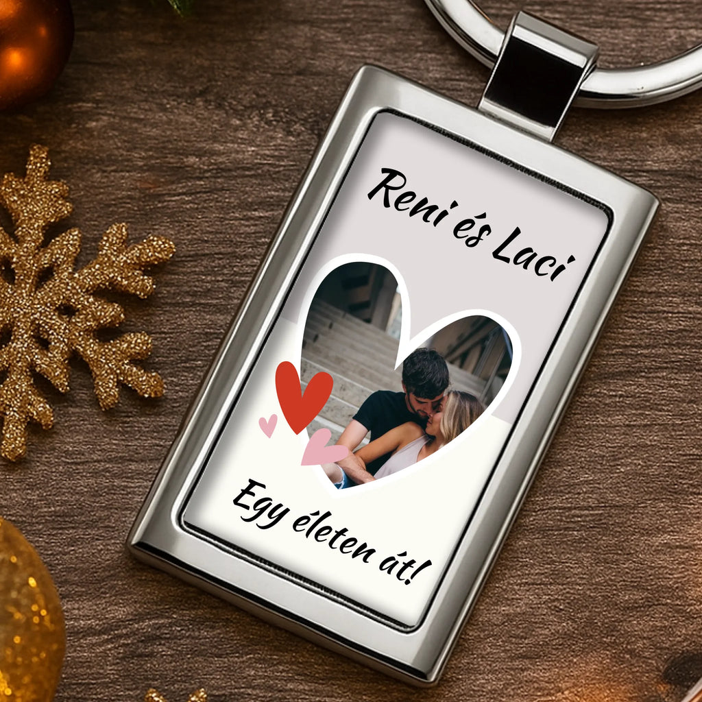 Egyedi képes fém kulcstartó - Ajándékverzum