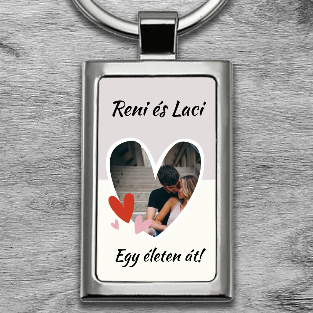 Egyedi fényképes fém kulcstartó - Ajándékverzum
