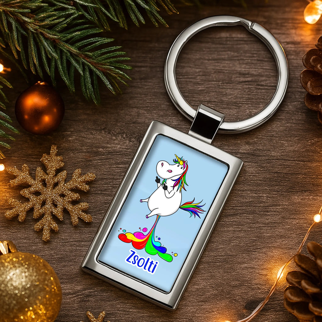 Egyedi képes fém kulcstartó - Ajándékverzum