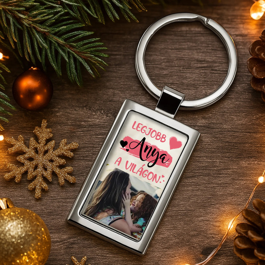 Egyedi képes fém kulcstartó - Ajándékverzum