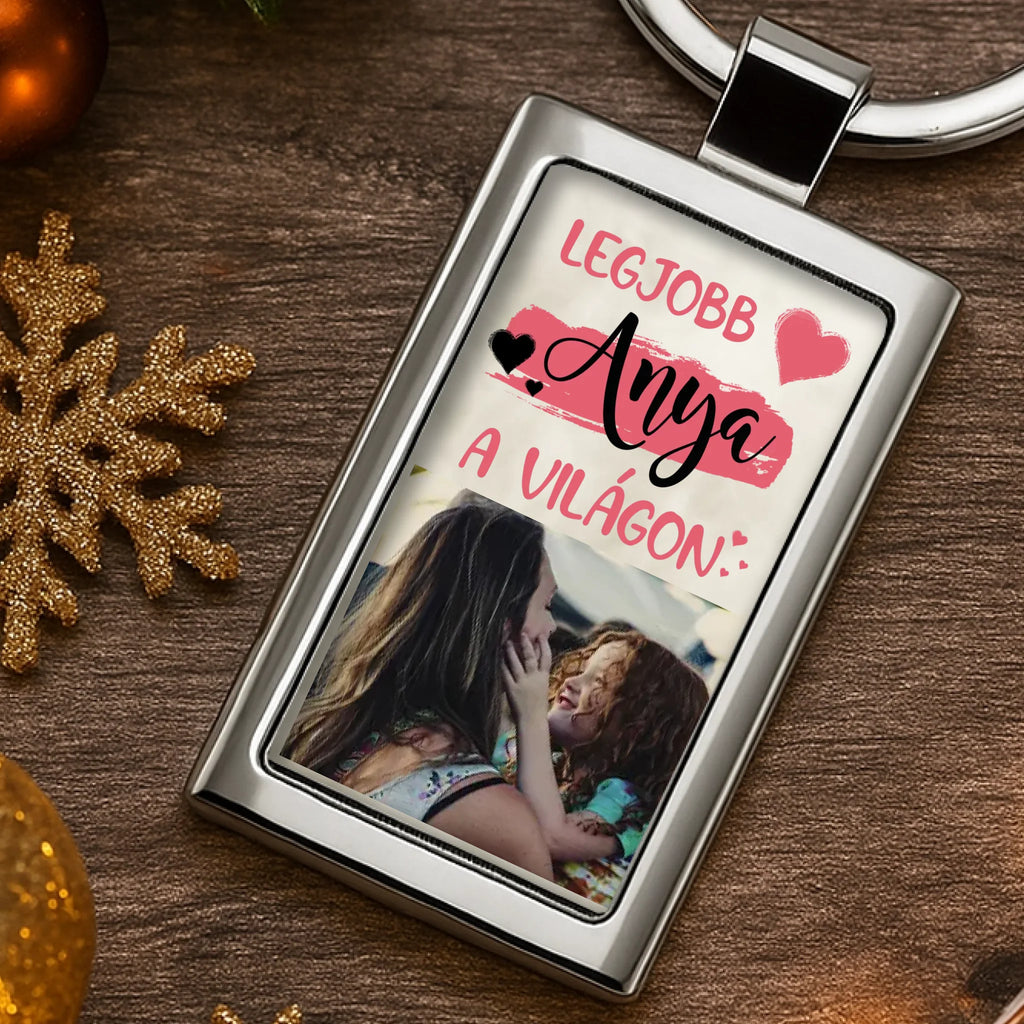 Egyedi képes fém kulcstartó - Ajándékverzum
