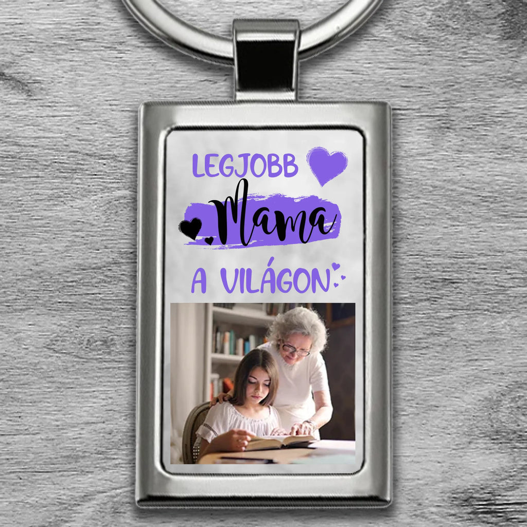 Egyedi fényképes fém kulcstartó - Ajándékverzum