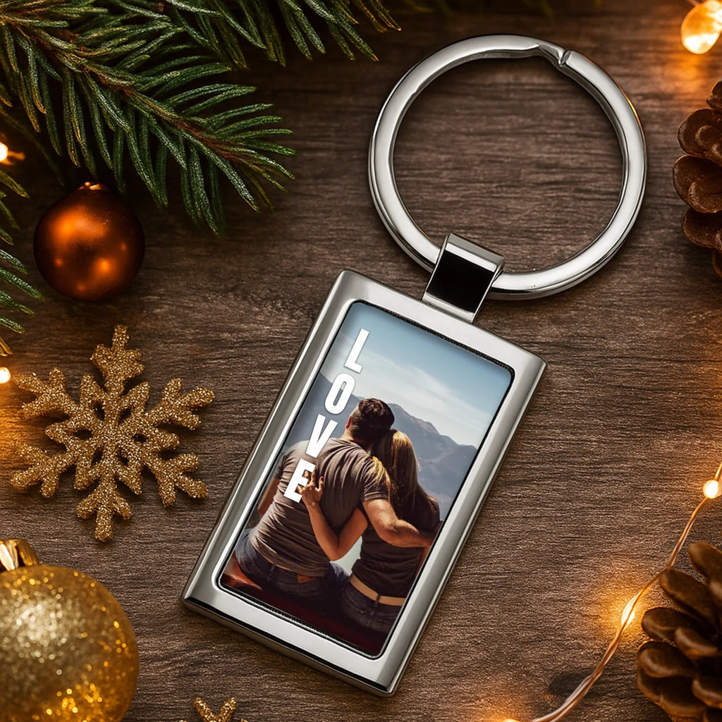 Egyedi képes fém kulcstartó - Ajándékverzum
