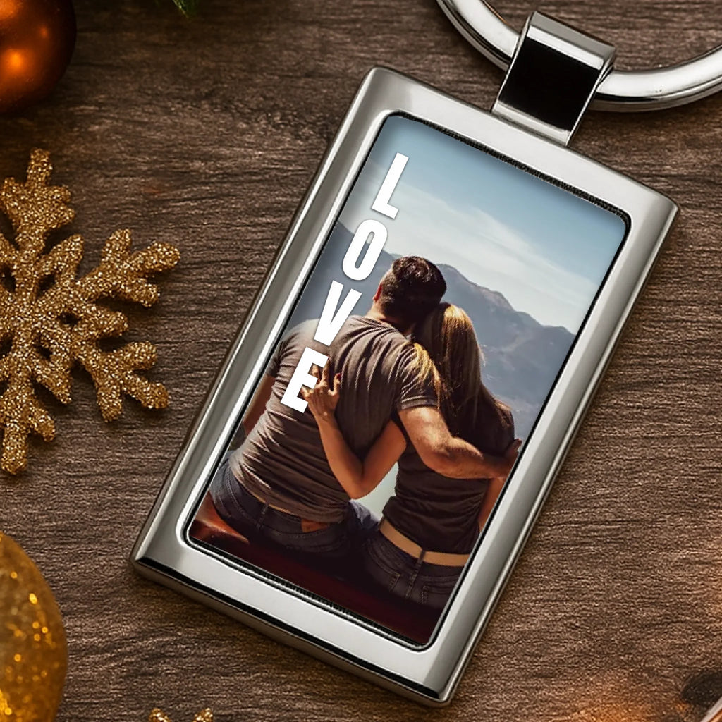 Egyedi képes fém kulcstartó - Ajándékverzum