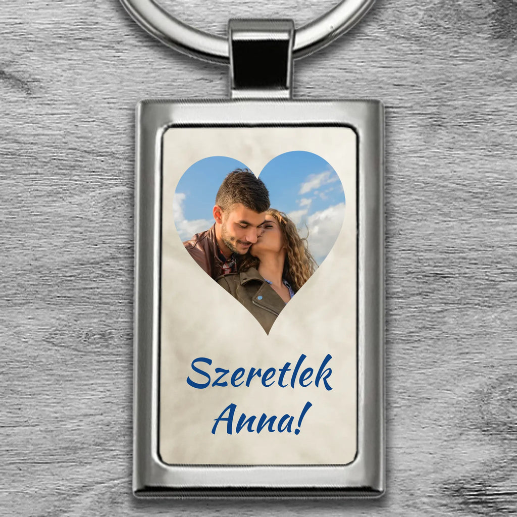 Egyedi fényképes fém kulcstartó - Ajándékverzum
