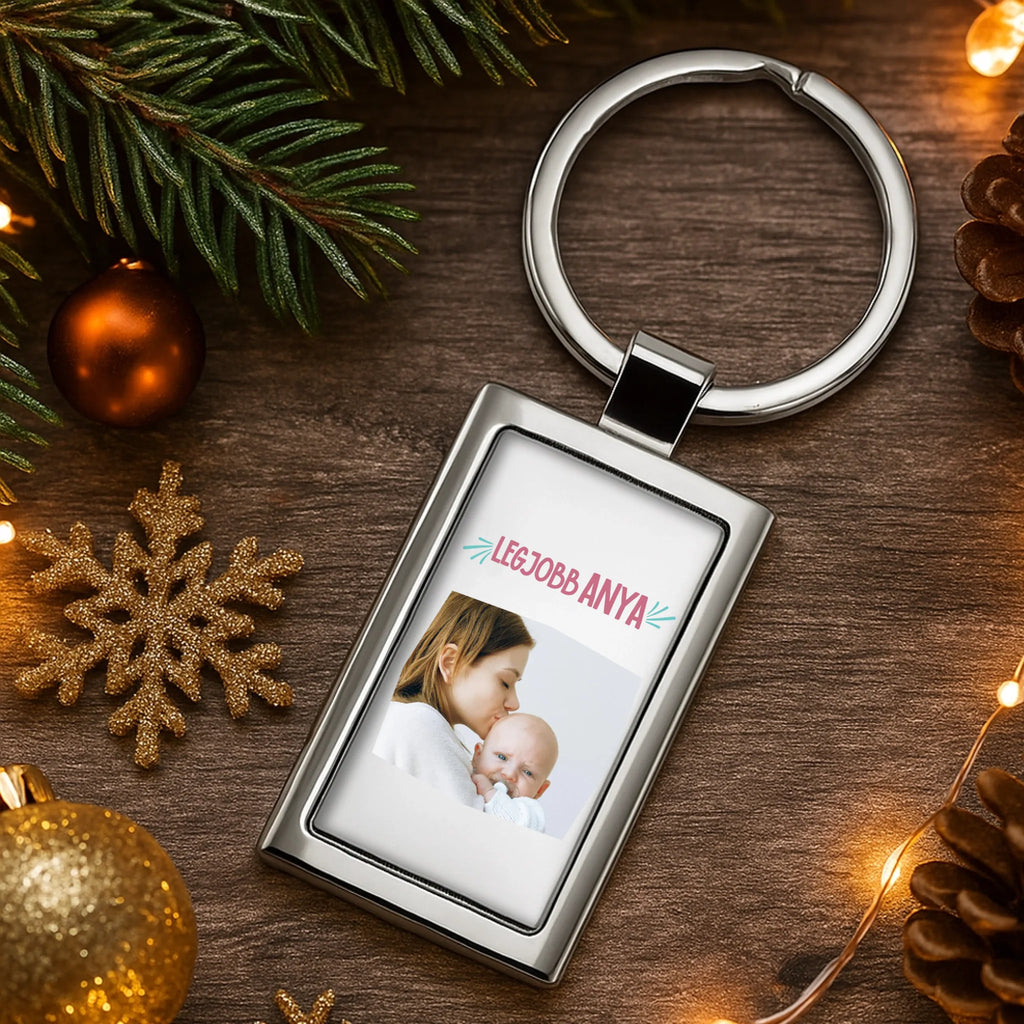Egyedi képes fém kulcstartó - Ajándékverzum