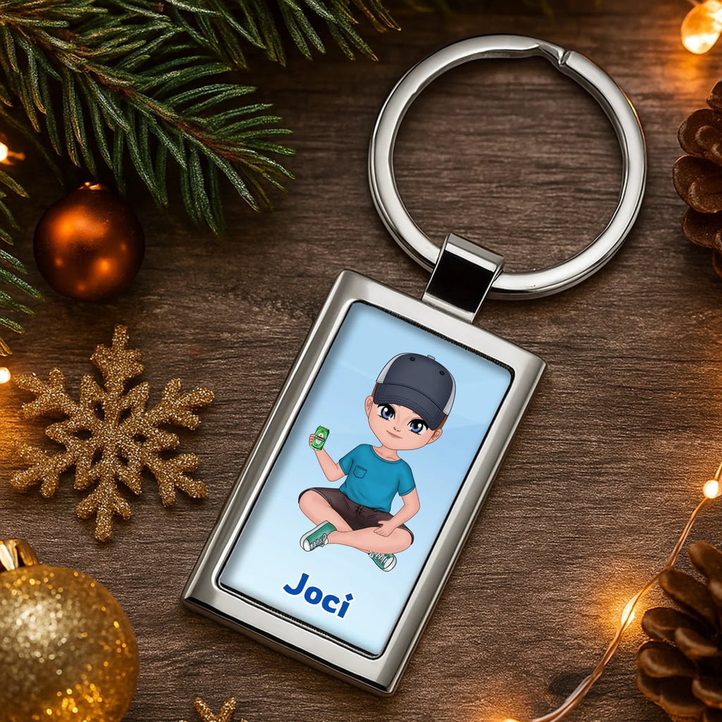 Egyedi képes fém kulcstartó - Ajándékverzum