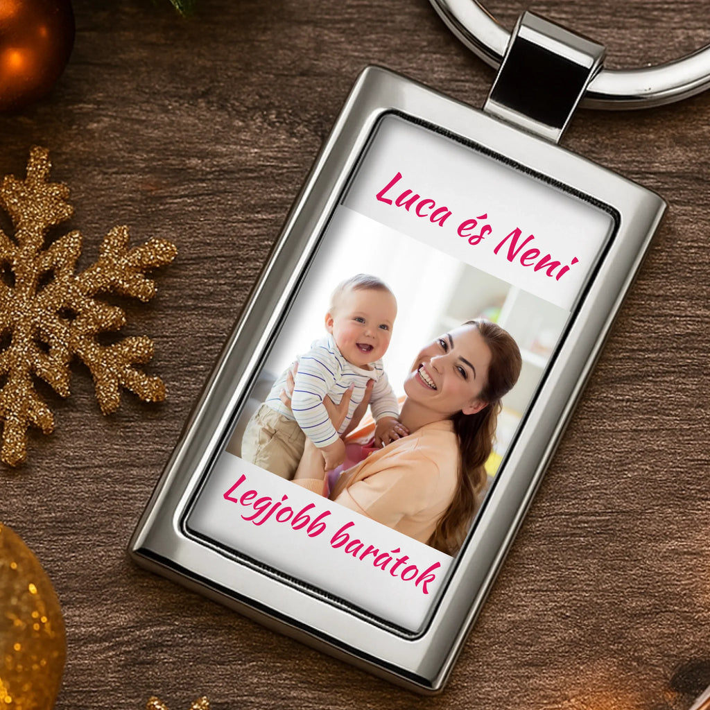 Egyedi képes fém kulcstartó - Ajándékverzum