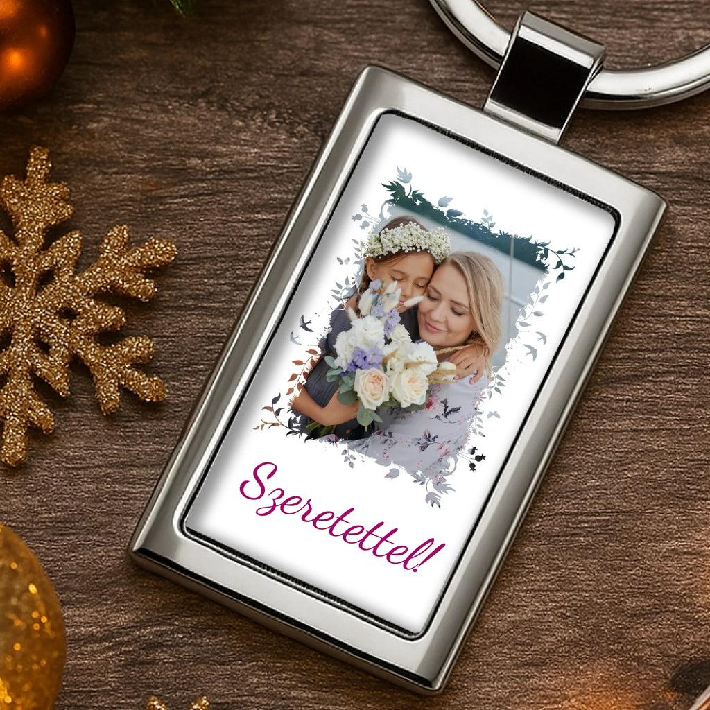 Egyedi képes fém kulcstartó - Ajándékverzum