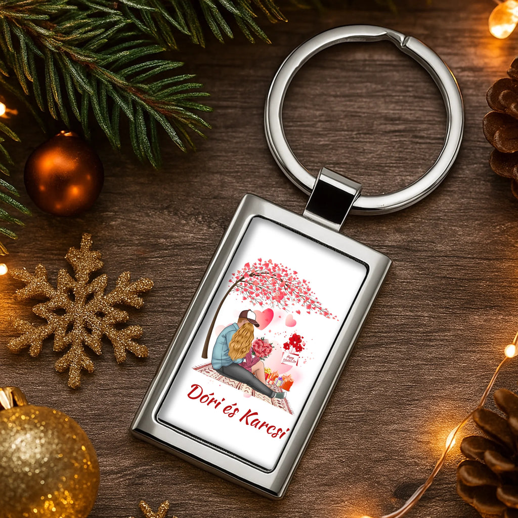 Egyedi képes fém kulcstartó - Ajándékverzum