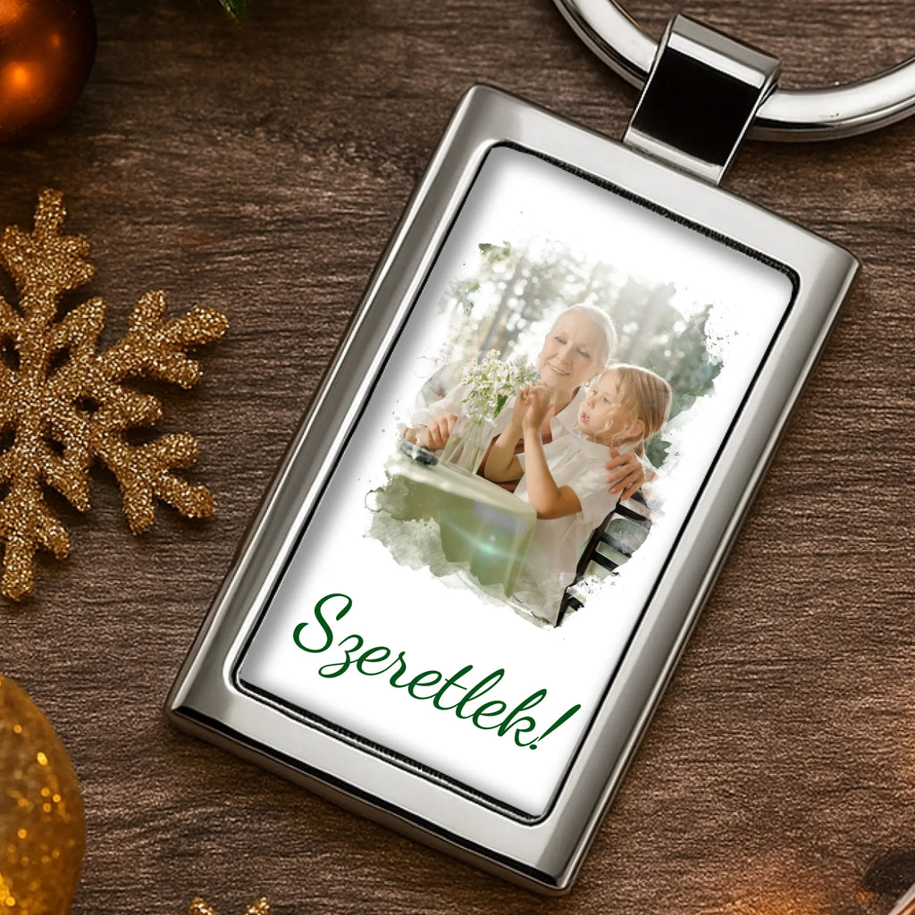 Egyedi képes fém kulcstartó - Ajándékverzum