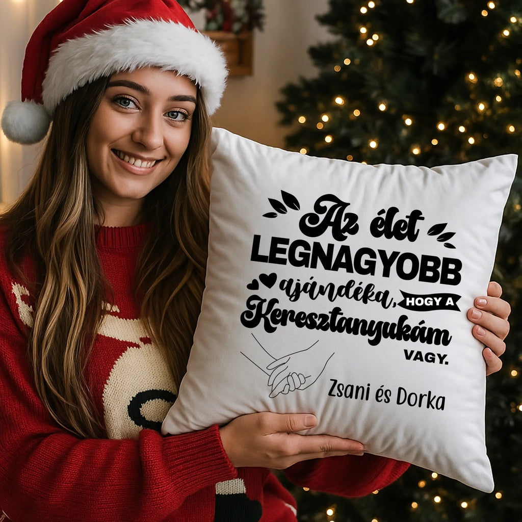 egyedi fényképes párna kivehető béléssel