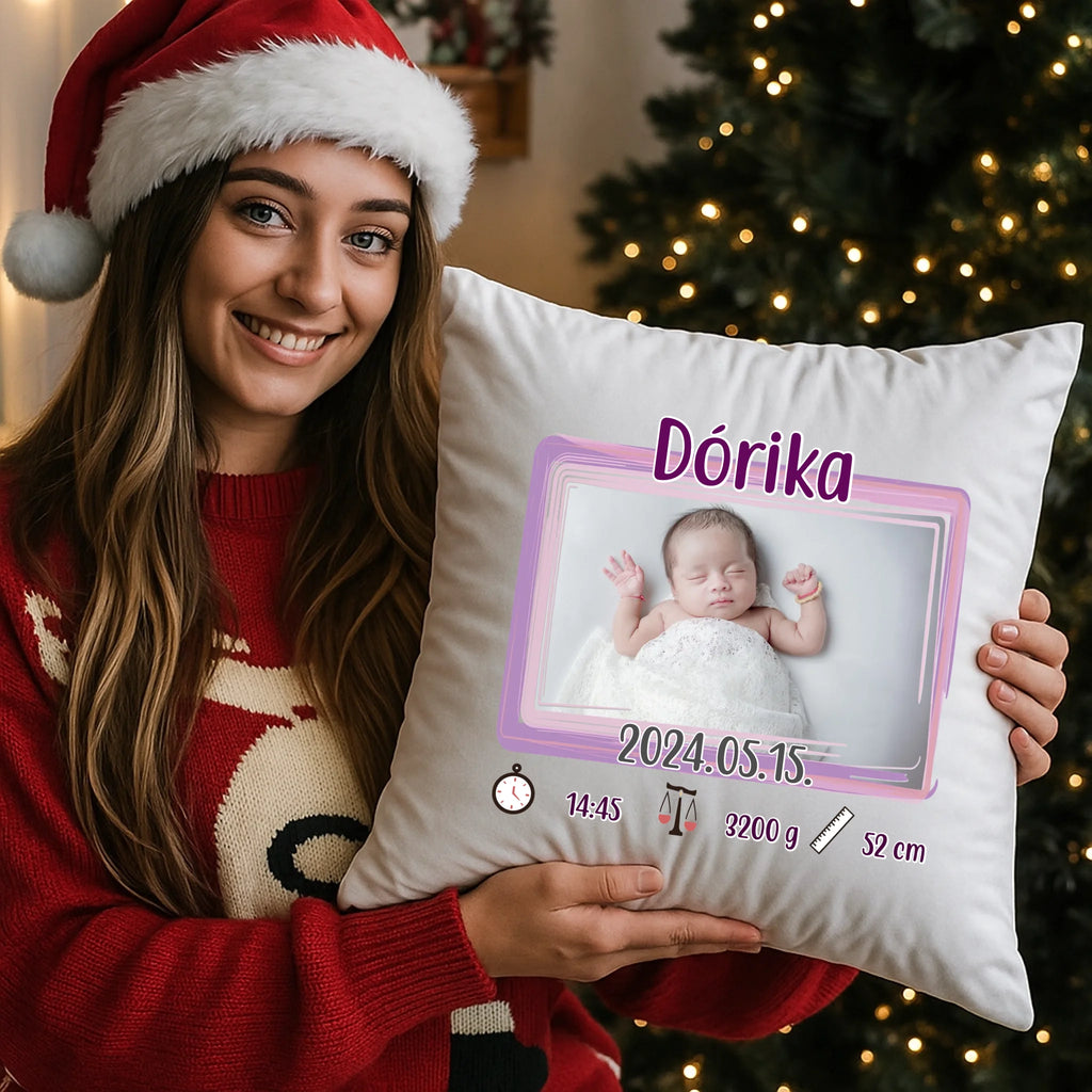 egyedi fényképes párna kivehető béléssel