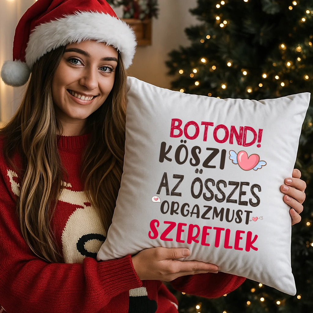 egyedi fényképes párna kivehető béléssel