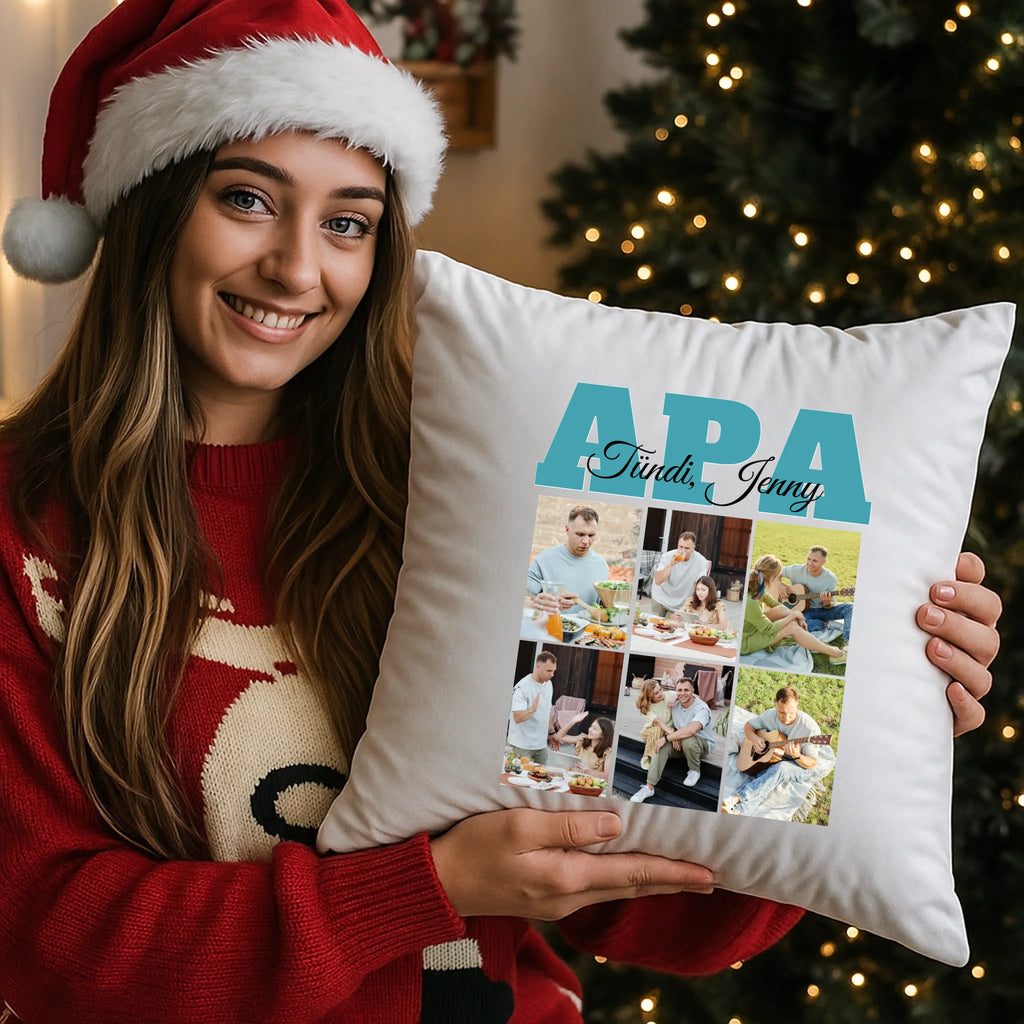 egyedi fényképes párna kivehető béléssel